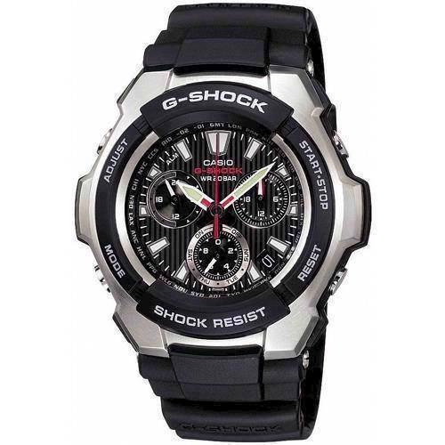 Image of sort resin urkasse med stål G-Shock quartz multifunktion (5034) Herre ur fra Casio*